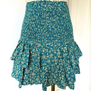 NWT Madewell Tiered Smocked Waist Skirt in Eloise Ditsy Floral- Size 6